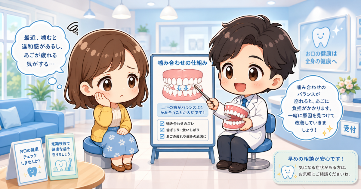 顎関節症は矯正で改善する？噛み合わせの関係と治療法を歯科医が解説